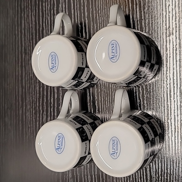 (4) Alpine Cuisine espresso cups with saucers. - Picture 8 of 9